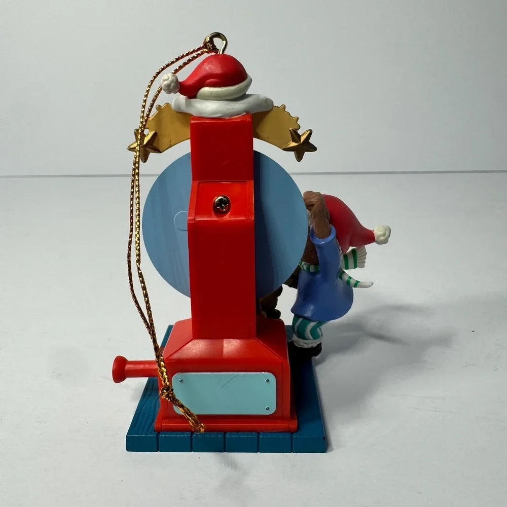 Vintage 1996 Matrix Lucky Wheel Christmas Ornament Bear Nutcracker Snowman 3.75